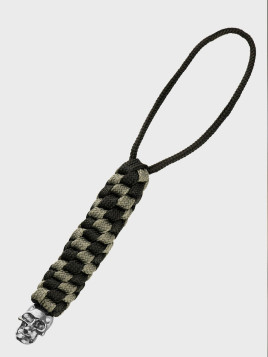 M-TAC Brelok Paracord Zawieszka Helix Skull Czarno-Szary