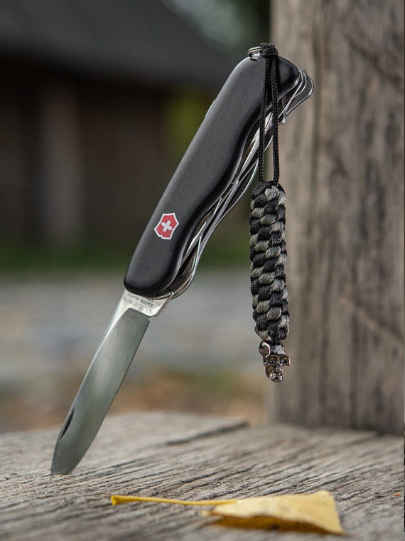 M-TAC Brelok Paracord Zawieszka Helix Skull Czarno-Szary