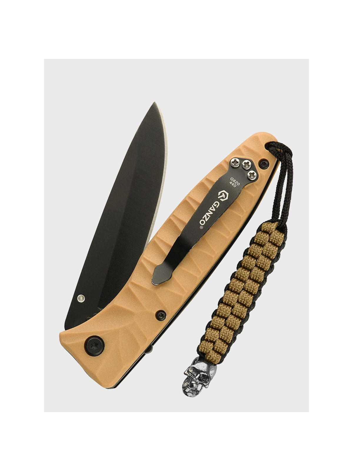 M-TAC Brelok Paracord Zawieszka Cuboid Skull Czarny-Coyote