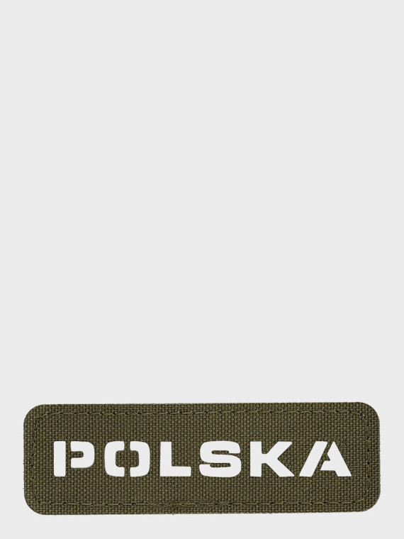 M-TAC Naszywka Polska Laser Cut Rzep 25x80mm OLIWKOWO-biała