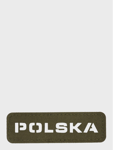 M-TAC Naszywka Polska Laser Cut Rzep 25x80mm OLIWKOWO-biała