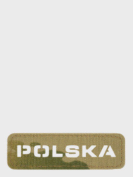 M-TAC Naszywka Polska Laser Cut Rzep 25x80mm Multicam-biały