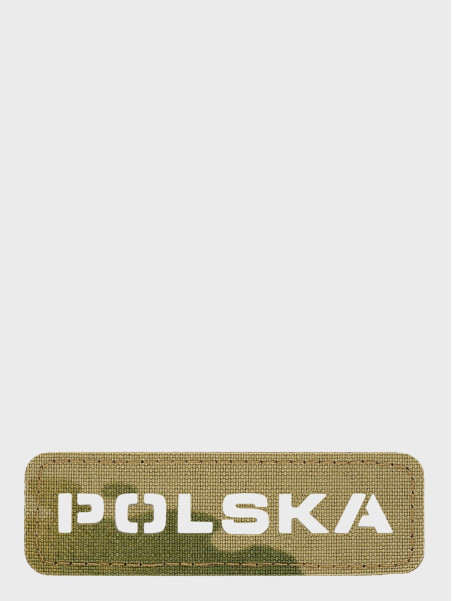 M-TAC Naszywka Polska Laser Cut Rzep 25x80mm Multicam-biały