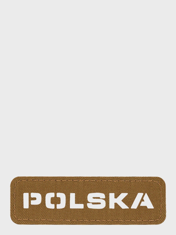 M-TAC Naszywka Polska Laser Cut Rzep 25x80mm Coyote-biały