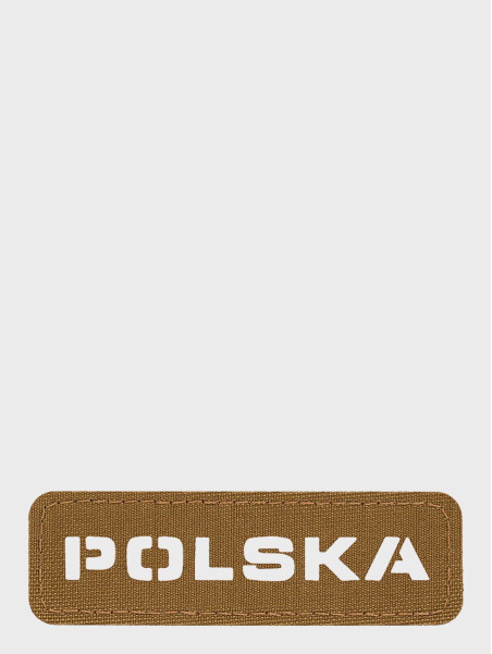 M-TAC Naszywka Polska Laser Cut Rzep 25x80mm Coyote-biały