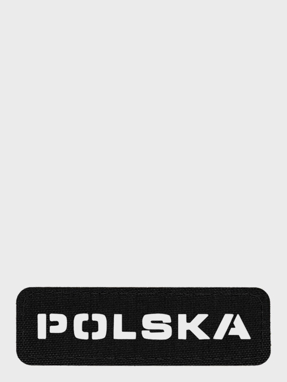 M-TAC Naszywka Polska Laser Cut Rzep 25x80mm Czarno-biały