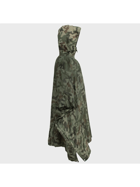 TEXAR Peleryna Przeciwdeszczowa Ponczo wojskowe z Kapturem WZ.93 PL CAMO