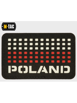 M-TAC NASZYWKA POLAND FLAGA RZEP 50/80 CZARNA