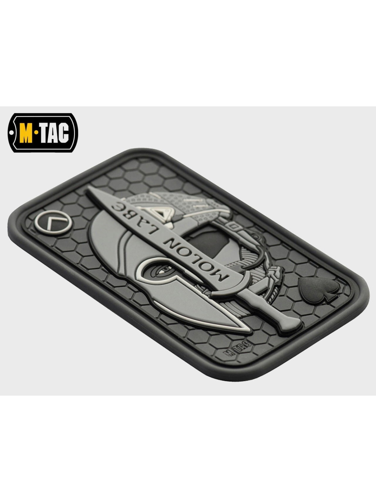 M-TAC NASZYWKA 3D MOLON LABE ACE SPARTAN PVC SZARA
