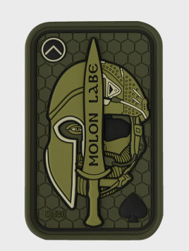 M-TAC NASZYWKA 3D MOLON LABE ACE SPARTAN PVC OLIWKOWA