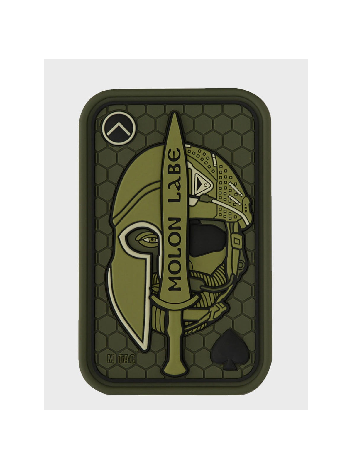 M-TAC NASZYWKA 3D MOLON LABE ACE SPARTAN PVC OLIWKOWA