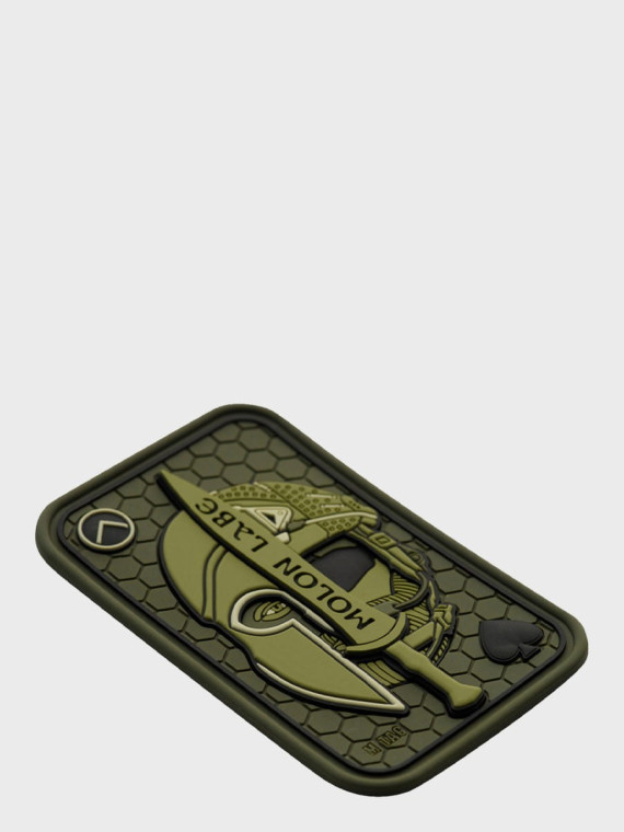 M-TAC NASZYWKA 3D MOLON LABE ACE SPARTAN PVC OLIWKOWA