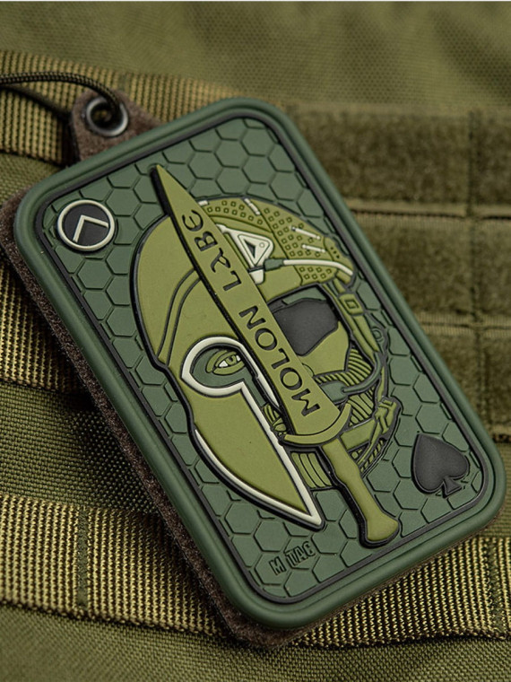 M-TAC NASZYWKA 3D MOLON LABE ACE SPARTAN PVC OLIWKOWA