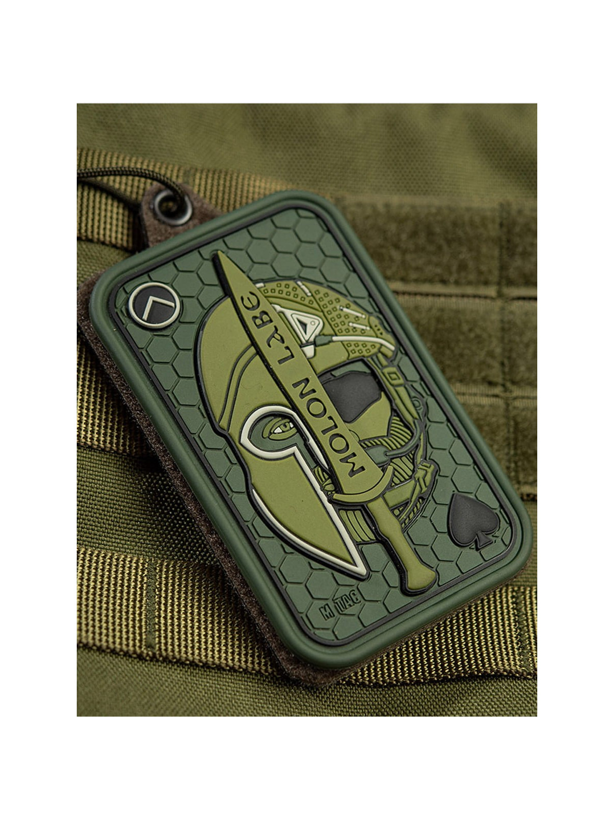 M-TAC NASZYWKA 3D MOLON LABE ACE SPARTAN PVC OLIWKOWA