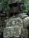 M-TAC NASZYWKA OPERATOR CZASZKA NADRUK OLIWKOWA