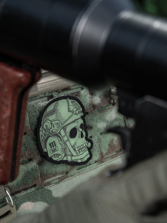 M-TAC NASZYWKA OPERATOR CZASZKA NADRUK OLIWKOWA