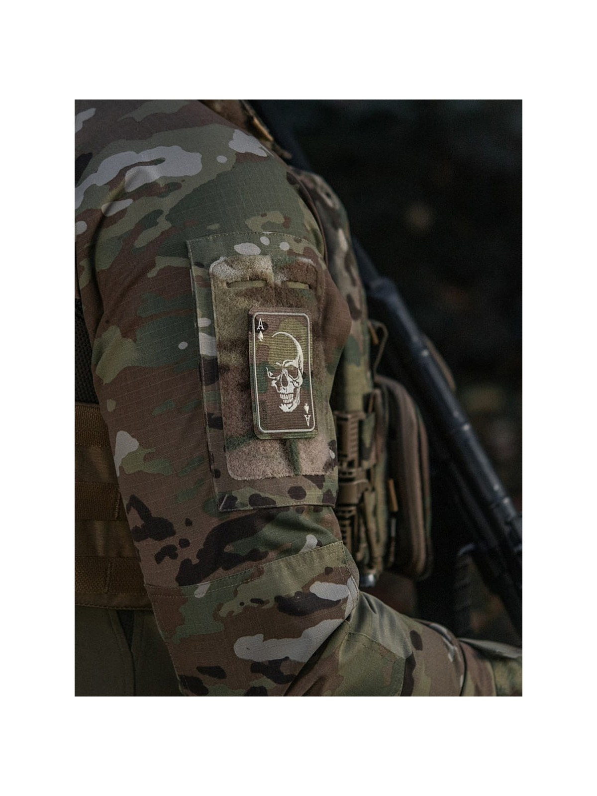M-TAC NASZYWKA FACE OF WAR CZASZKA HAFTOWANA MULTICAM