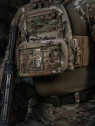 M-TAC NASZYWKA FACE OF WAR CZASZKA HAFTOWANA CZARNO-POMARAŃCZOWA