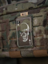 M-TAC NASZYWKA FACE OF WAR CZASZKA HAFTOWANA CZARNO-POMARAŃCZOWA
