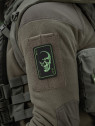 M-TAC NASZYWKA FACE OF WAR CZASZKA HAFTOWANA CZARNO-ZIELONA