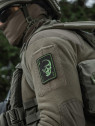 M-TAC NASZYWKA FACE OF WAR CZASZKA HAFTOWANA CZARNO-ZIELONA