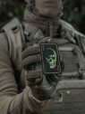 M-TAC NASZYWKA FACE OF WAR CZASZKA HAFTOWANA CZARNO-ZIELONA