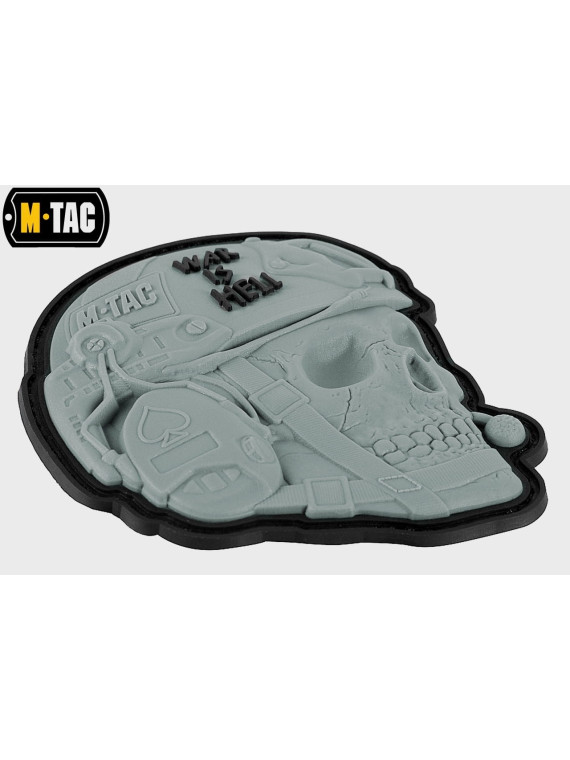 M-TAC NASZYWKA 3D WAR IS HELL PVC SZARA