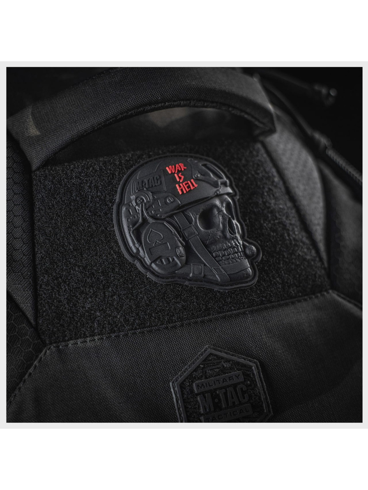 M-TAC NASZYWKA 3D WAR IS HELL PVC CZARNA