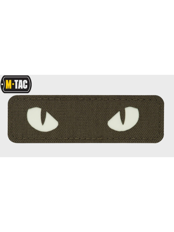 M-TAC Naszywka Kocie Oczy CAT EYES LASER Cut Oliwkowa Fluorescencyjna