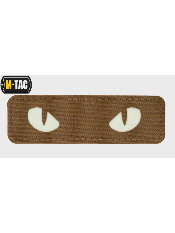 M-TAC Naszywka Kocie Oczy CAT EYES LASER Cut COYOTE Fluorescencyjna
