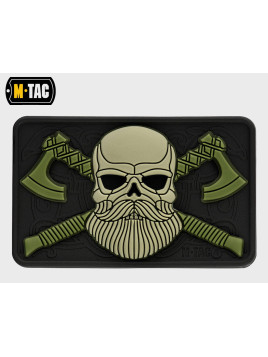 M-TAC NASZYWKA 3D BEARDED SKULL PVC CZARNO-OLIWKOWA