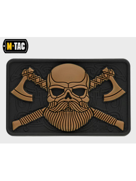 M-TAC NASZYWKA 3D BEARDED SKULL PVC CZARNY-COYOTE