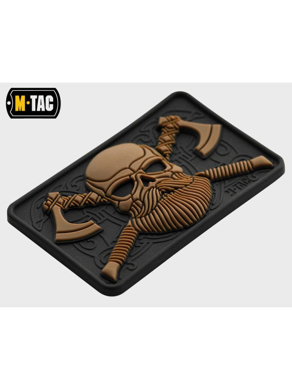 M-TAC NASZYWKA 3D BEARDED SKULL PVC CZARNY-COYOTE
