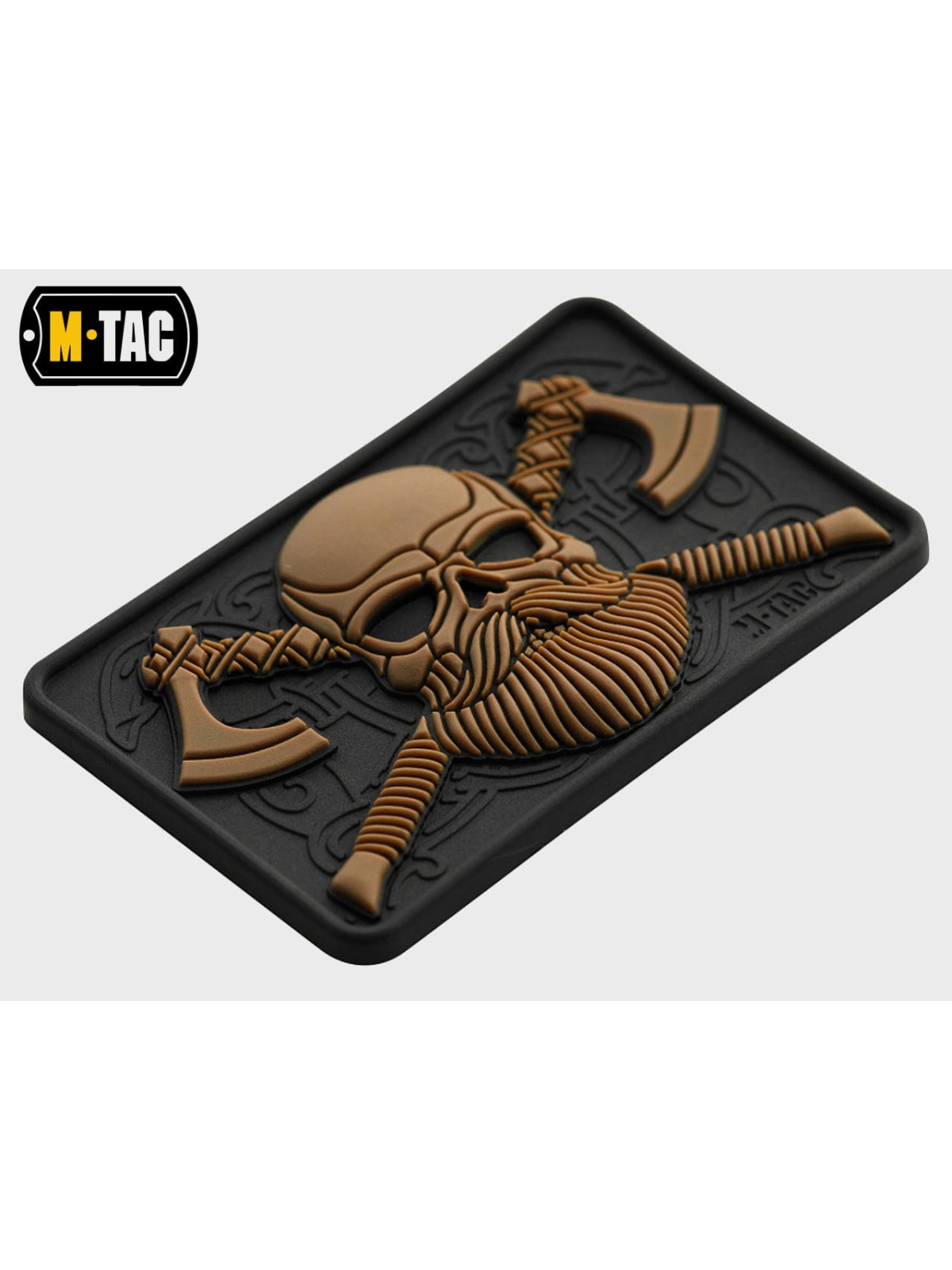 M-TAC NASZYWKA 3D BEARDED SKULL PVC CZARNY-COYOTE