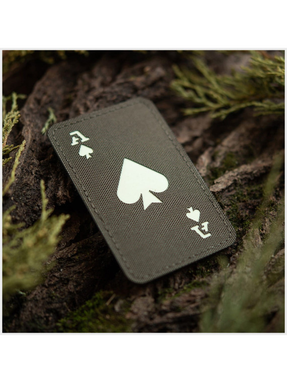 M-TAC NASZYWKA ACE OF SPADES Laser Cut OLIWKOWA FLUORESCENCYJNA
