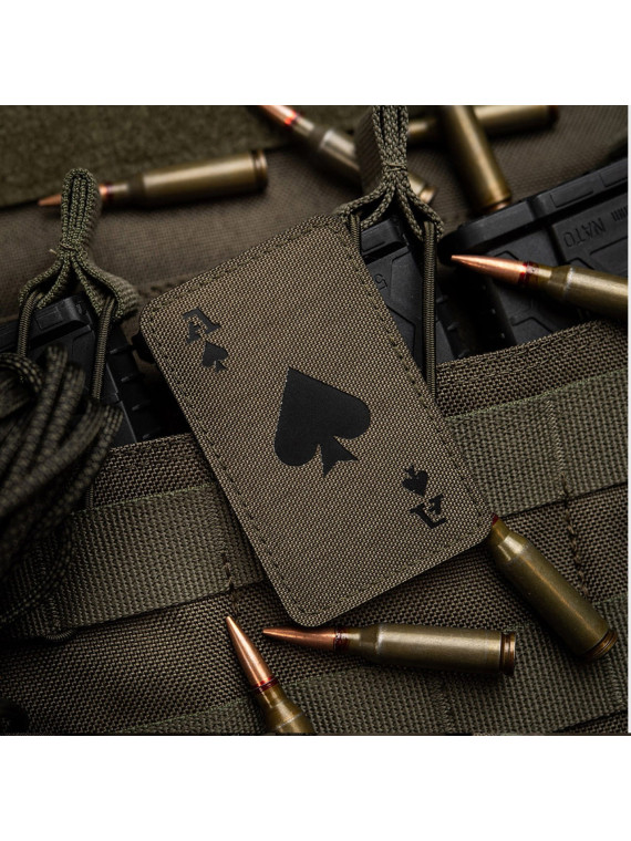 M-TAC NASZYWKA ACE OF SPADES LASER CUT oliwkowo-CZARNA