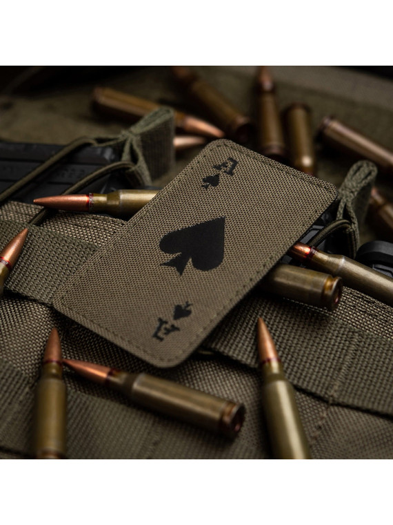 M-TAC NASZYWKA ACE OF SPADES LASER CUT oliwkowo-CZARNA