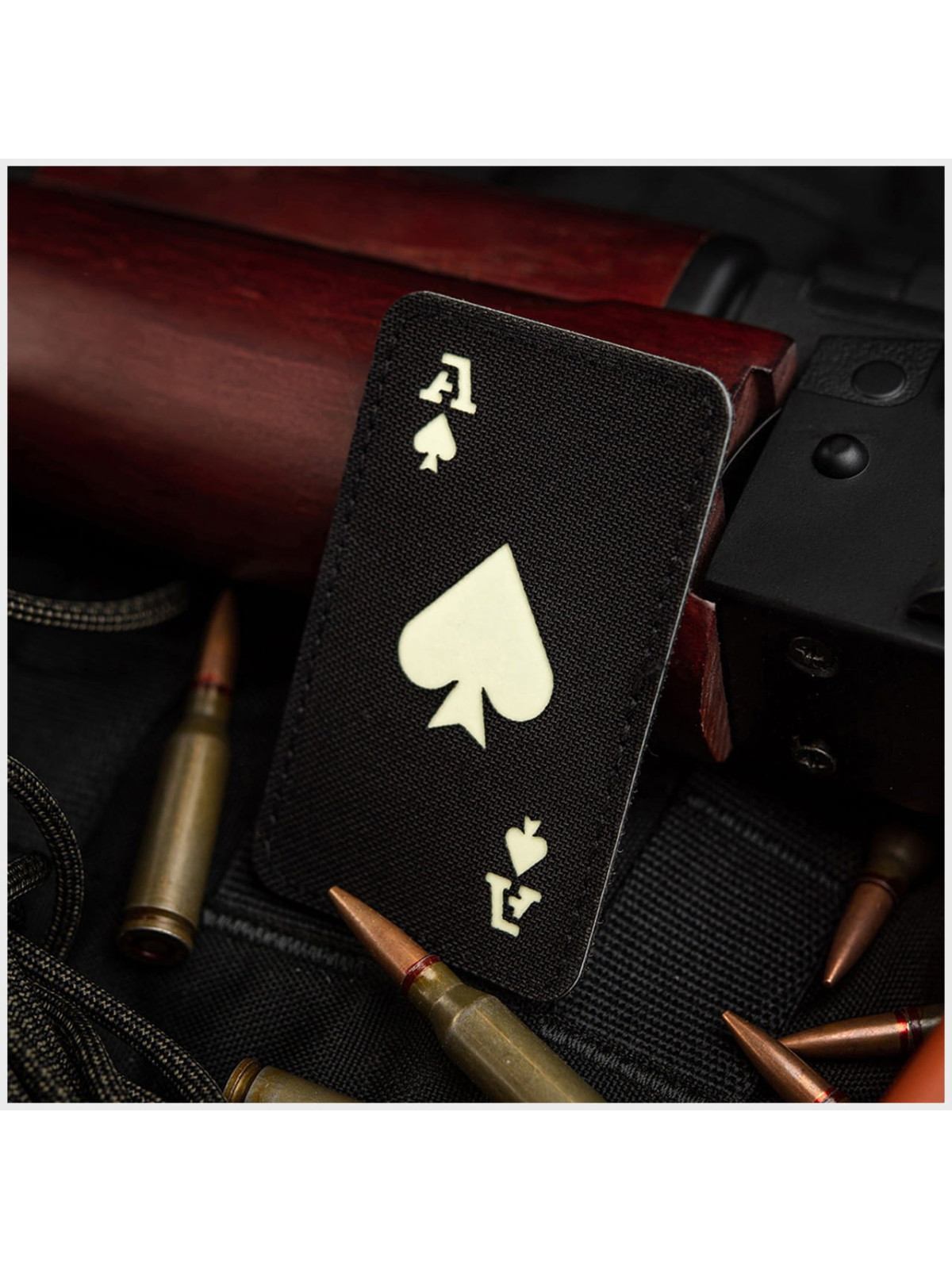M-TAC NASZYWKA ACE OF SPADES Laser Cut CZARNO-FLUORESCENCYJNA