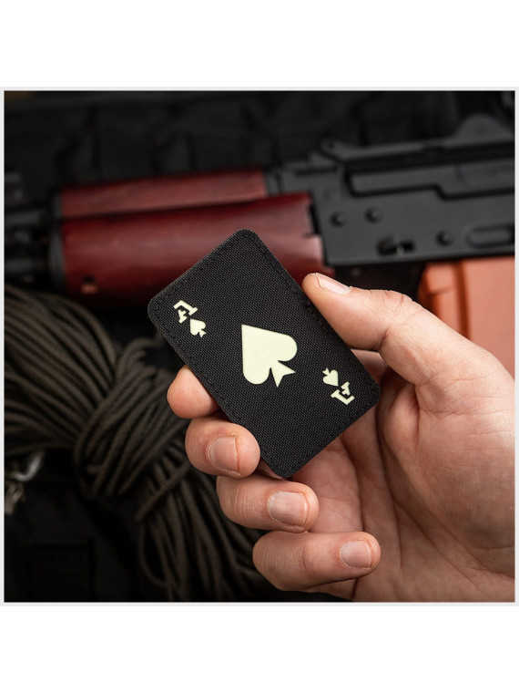 M-TAC NASZYWKA ACE OF SPADES Laser Cut CZARNO-FLUORESCENCYJNA