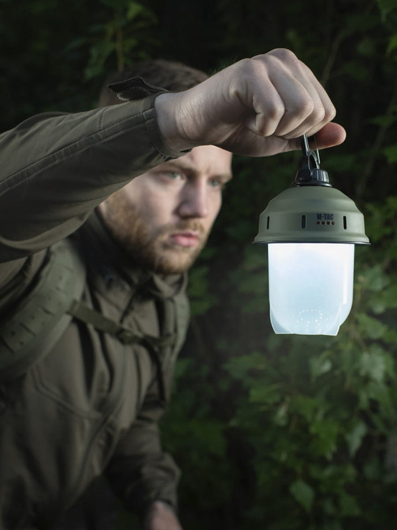 M-TAC LAMPA WISZĄCA TURYSTYCZNA AKUMULATOROWA OLIWKOWA