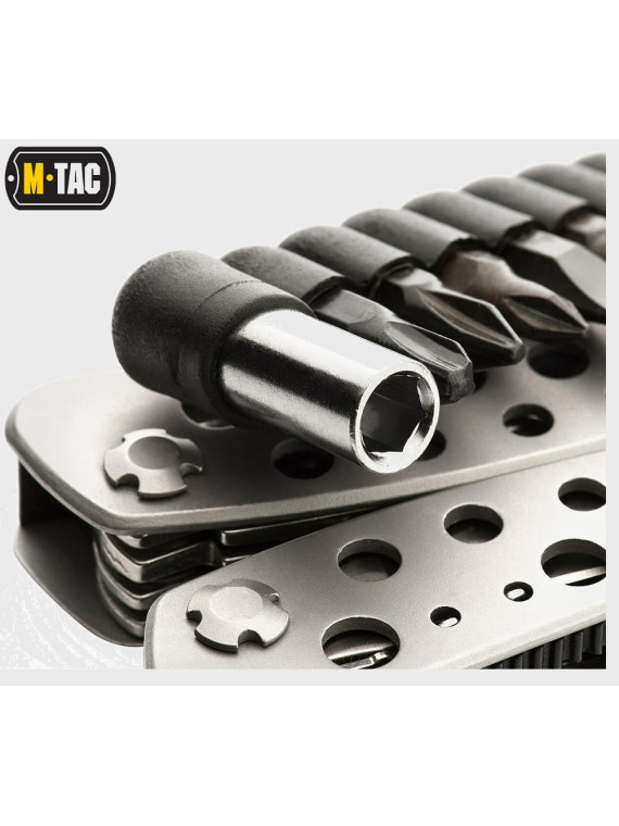 M-TAC NARZĘDZIE WIELOFUNKCYJNE MULTITOOL BITY ETUI SZARY