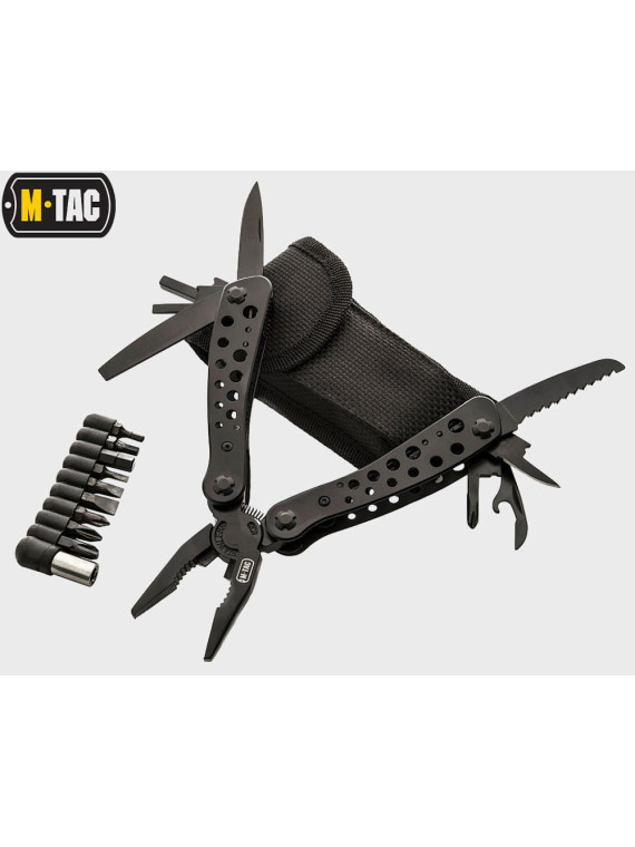 M-TAC NARZĘDZIE WIELOFUNKCYJNE MULTITOOL BITY ETUI CZARNE