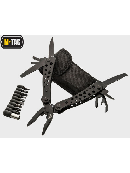 M-TAC NARZĘDZIE WIELOFUNKCYJNE MULTITOOL BITY ETUI CZARNE