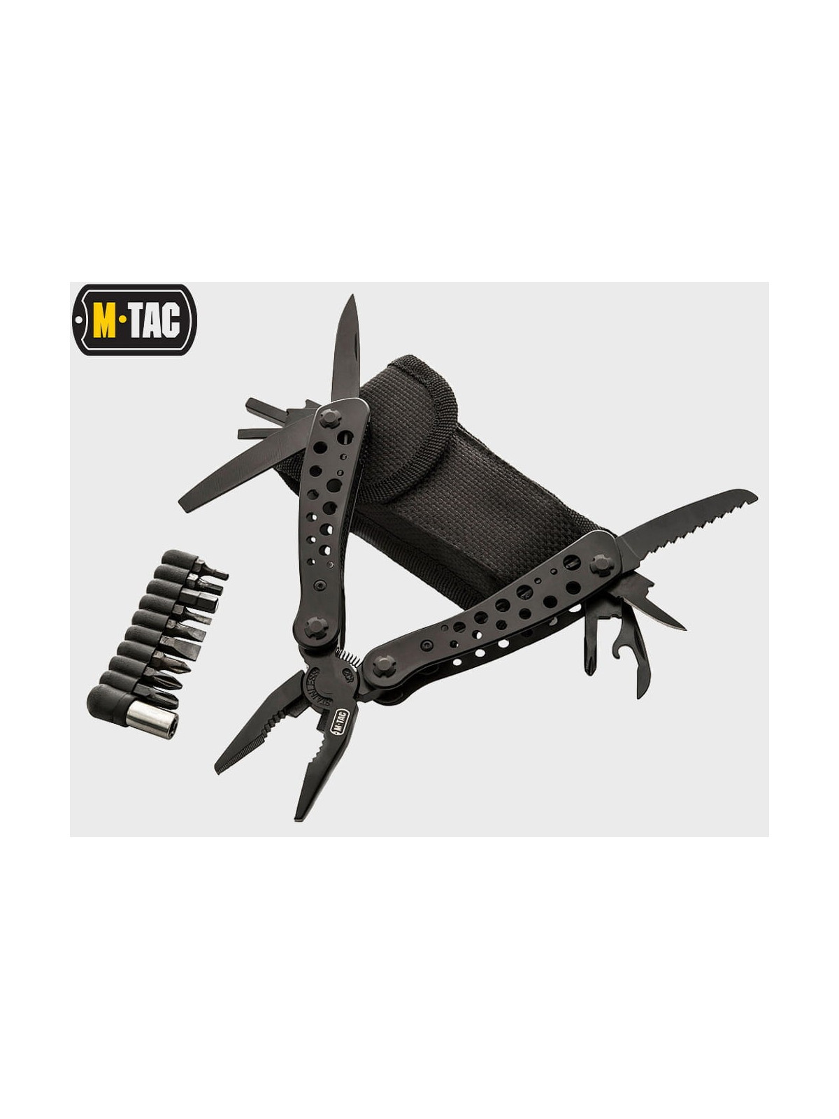M-TAC NARZĘDZIE WIELOFUNKCYJNE MULTITOOL BITY ETUI CZARNE