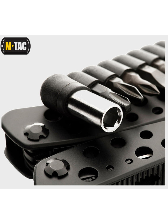 M-TAC NARZĘDZIE WIELOFUNKCYJNE MULTITOOL BITY ETUI CZARNE