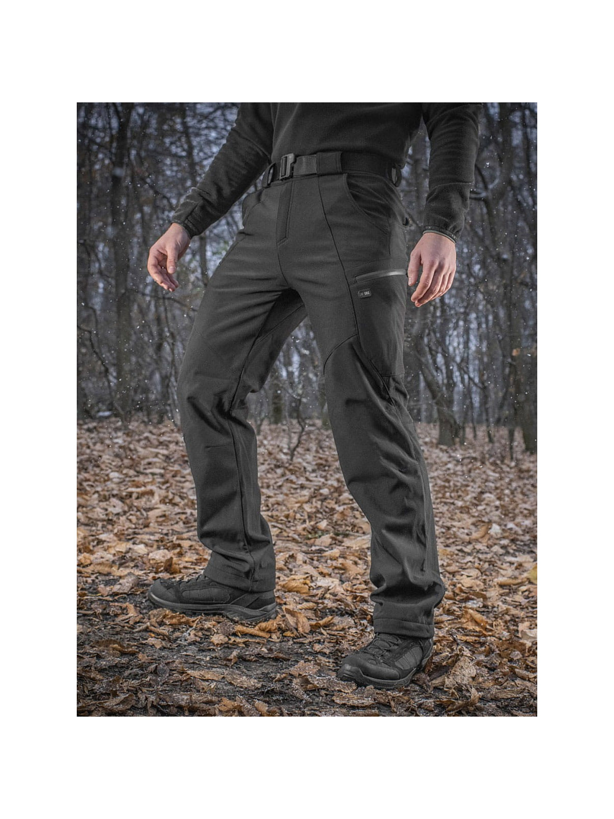 M-TAC SPODNIE BOJÓWKI SOFTSHELL WINTER CZARNE 3XL