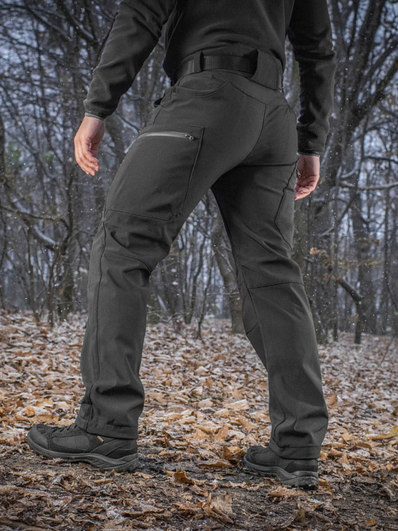M-TAC SPODNIE BOJÓWKI SOFTSHELL WINTER CZARNE 3XL