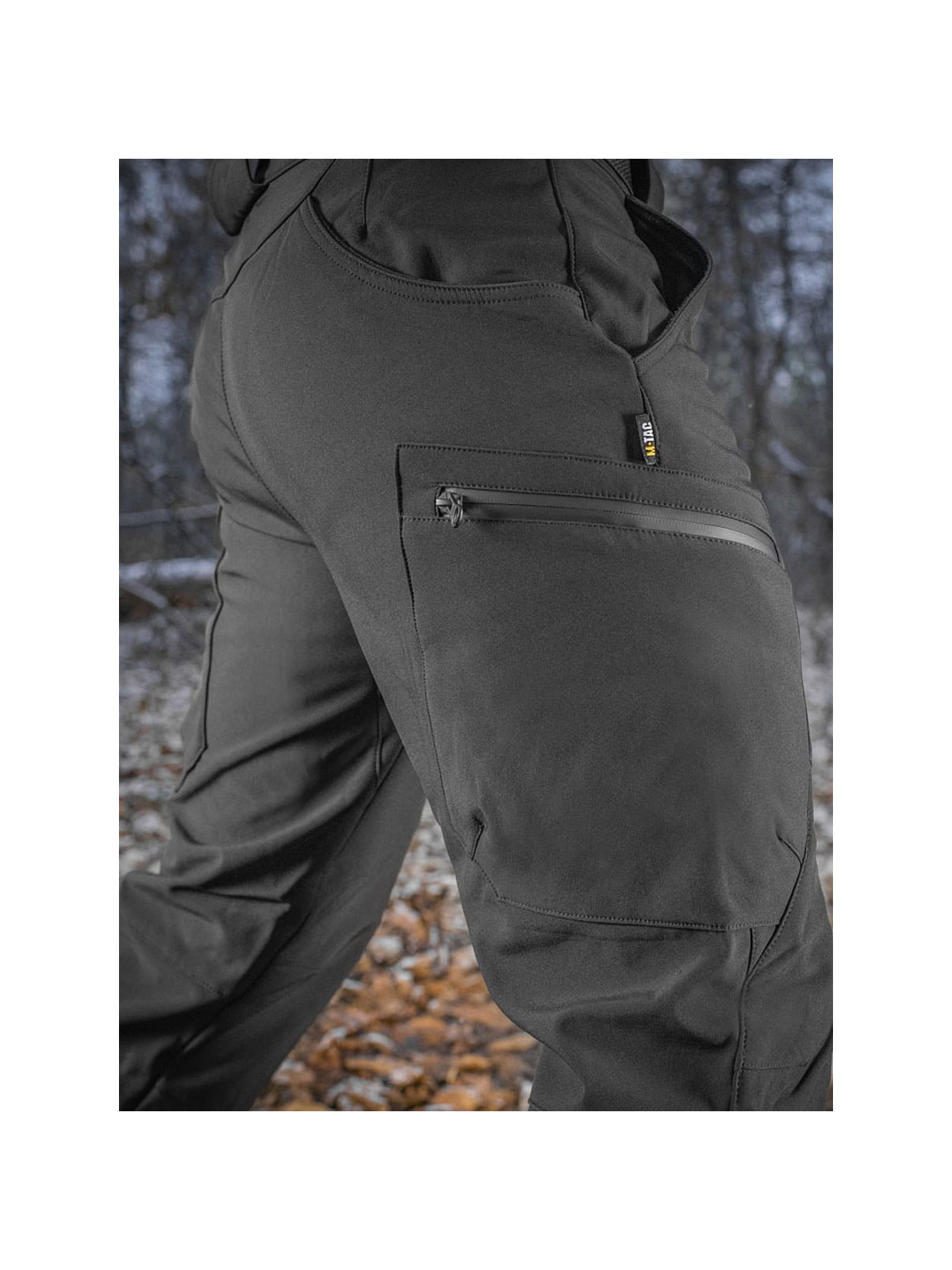 M-TAC SPODNIE BOJÓWKI SOFTSHELL WINTER CZARNE 3XL