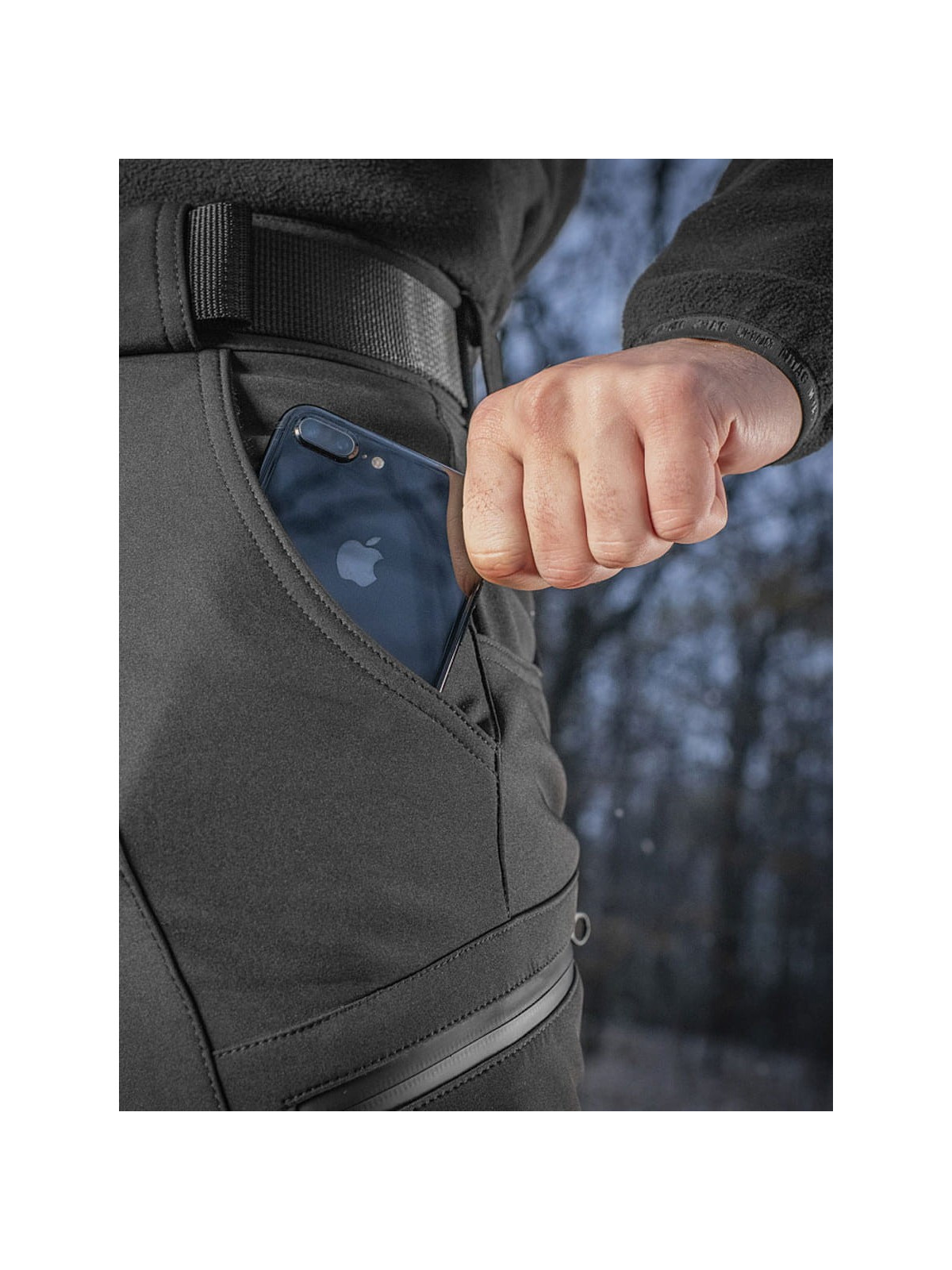 M-TAC SPODNIE BOJÓWKI SOFTSHELL WINTER CZARNE 3XL