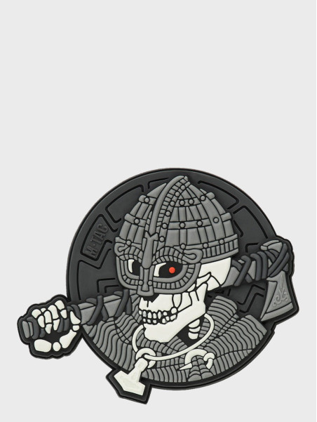 M-TAC NASZYWKA NA RZEP UNDEAD VIKING 3D PVC SZARA